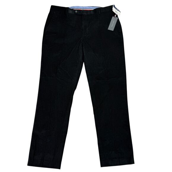 Tommy Hilfiger Mens Modern Fit Solid Corduroy Pants Black 38x32 - Picture 1 of 4